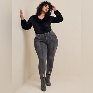 Torrid Black Velvet Velour Bodysuit Top Curvy Plus Size size 0X ^ 3 for $20